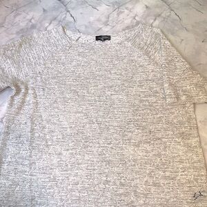 The Limited Grey and White Lace Top S